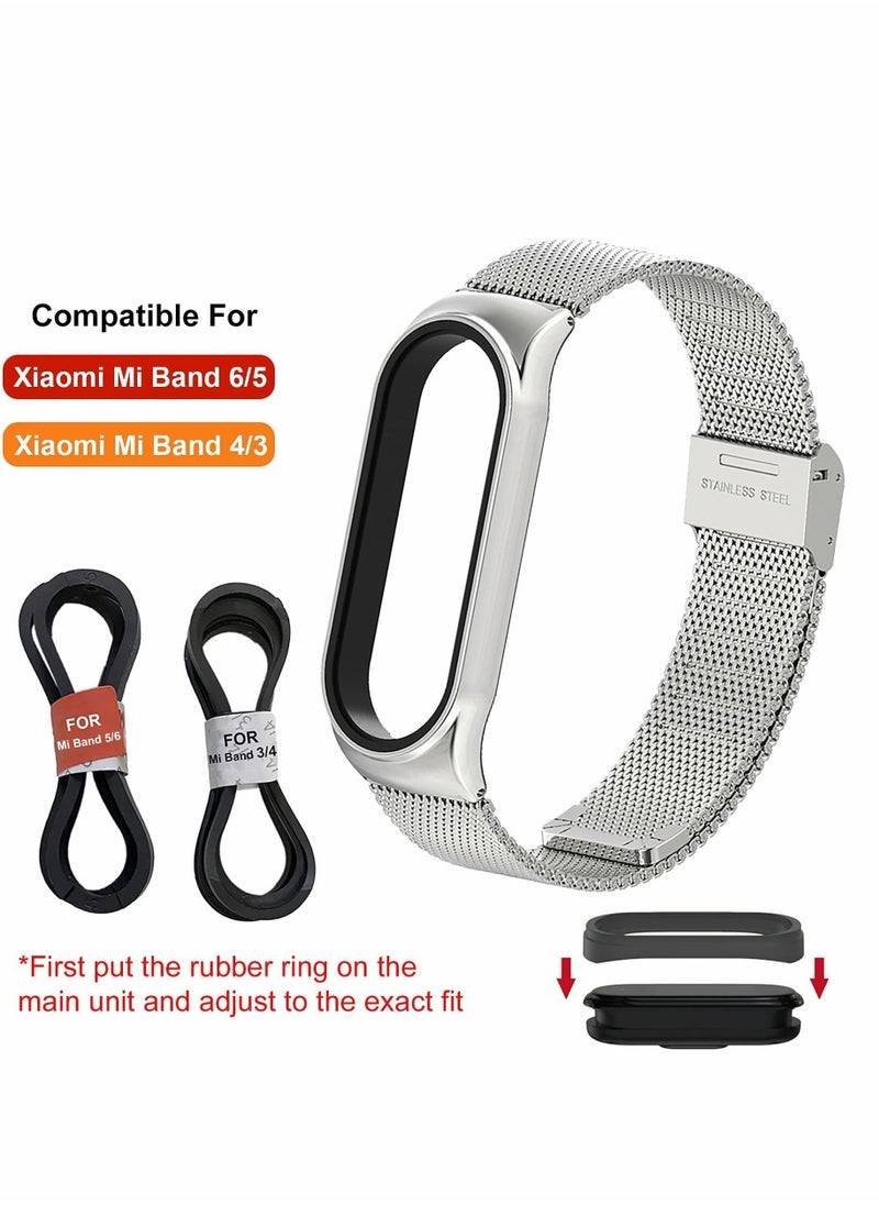Y&D Waterproof Stainless Steel Watch Band for Xiaomi Mi 6/ 5/ 4/ 3 Replacement Buckle Wrist Strap Bracelet with Slotted Screwdriver Jewelry Accessories (Silver)  - Image 2