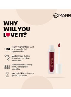 Mars MARS Matte Liquid Lip Color Long Lasting 4.5 ml 05 Chocolate Delight  - Image 3