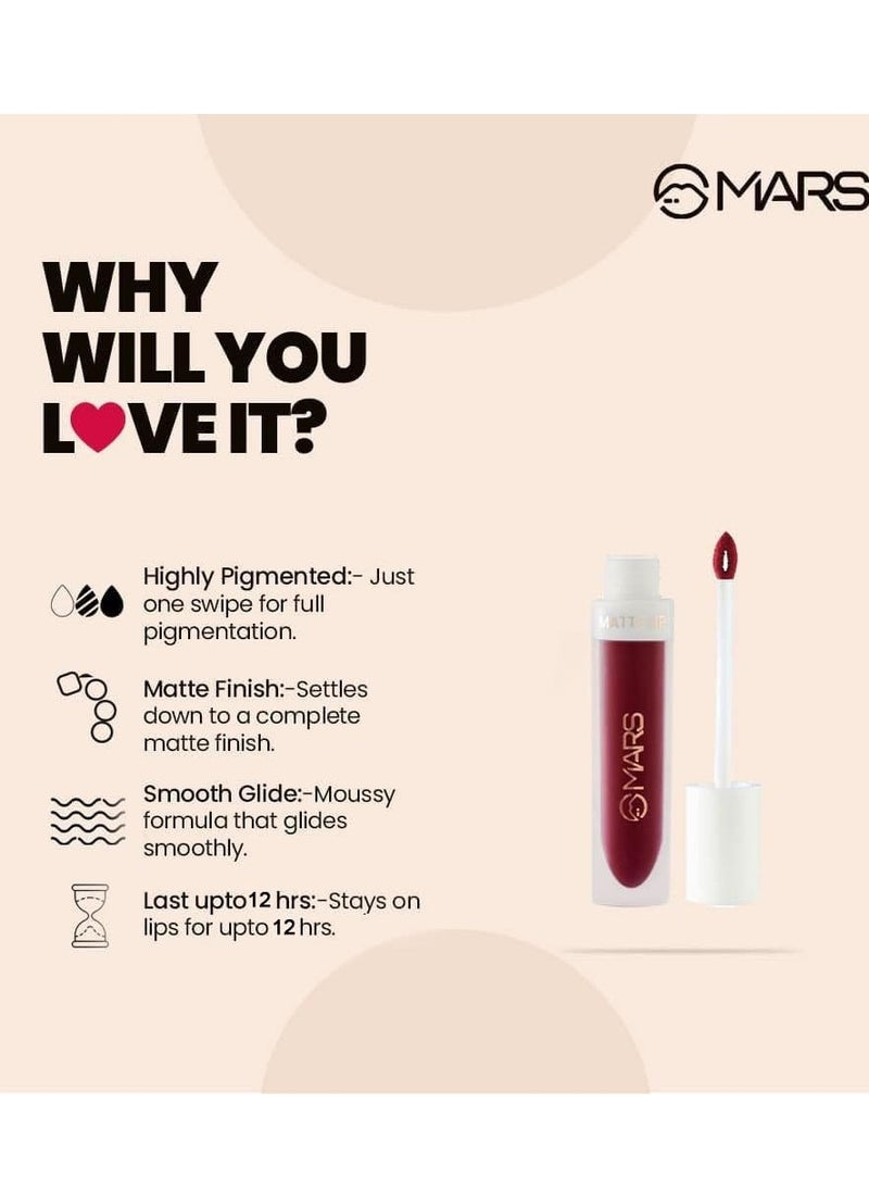 Mars - MARS Matte Liquid Lip Color Long Lasting 4.5 ml 05 Chocolate Delight - Image 1
