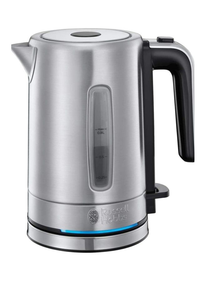 Compact Electric Kettle , Auto Shut Off, Removable Filter, Illuminating, Stainless Steel 0.8 L 2200.0 W 24190 / 24190GCC Silver/Black