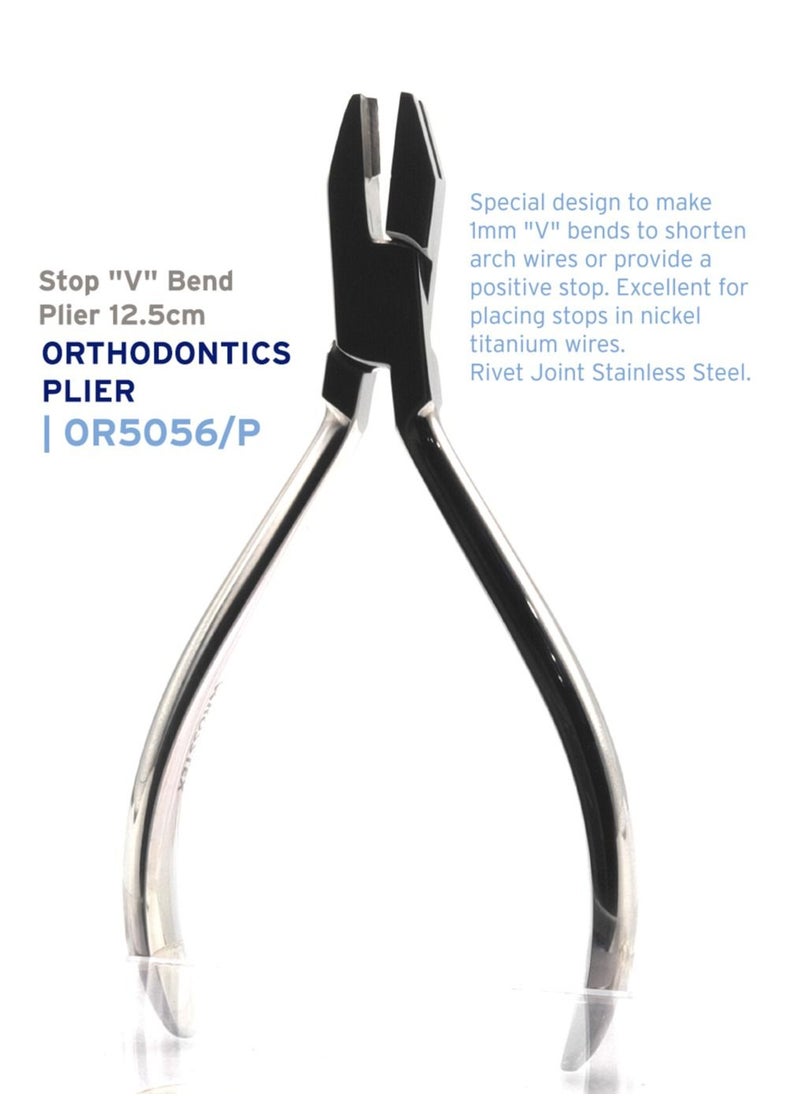 Crosstex Dental Instruments Orthodontics Stop V Bend Plier 12.5cm 