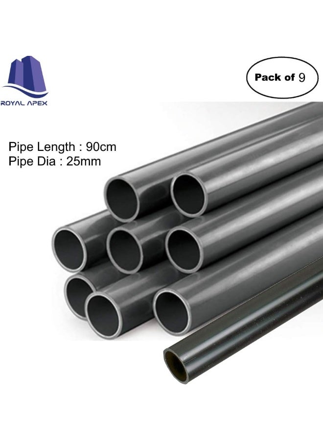 Royal Apex Pvc Electrical Conduit Pipe And Fittings For Indoor And Outdoor Electrical Wiring And Cabling Pack Of 9 90Cmx25Mm Pipe - Image 2
