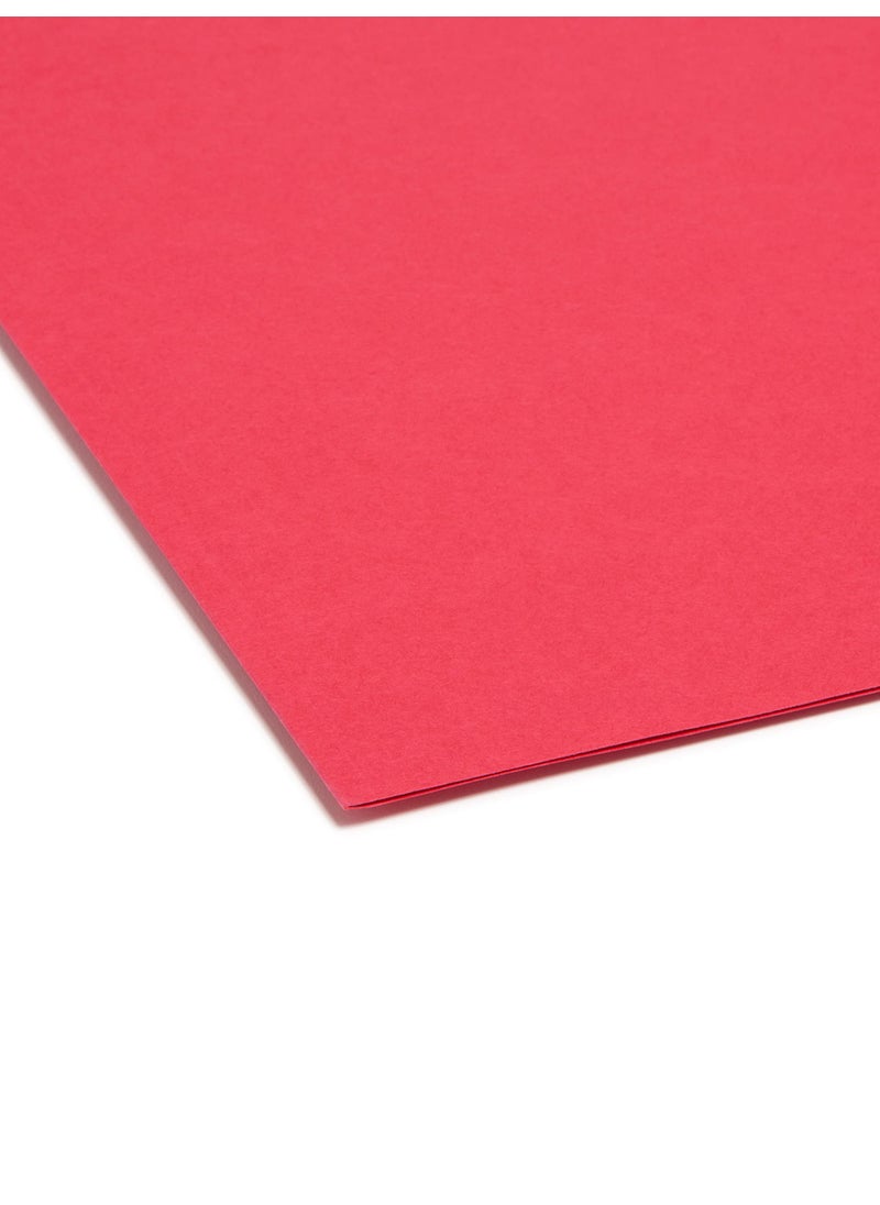 Smead Smead File Folder, Reinforced 1/3-Cut Tab, Letter Size, Red, 100 per Box (12734)  - Image 4