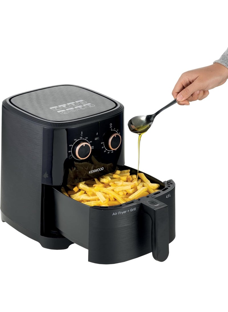 كينوود مقلاة كينوود الهوائية + شواية XL بسعة 4.5 لتر، 1300 واط، موديل HFP40.000BK - Image 4