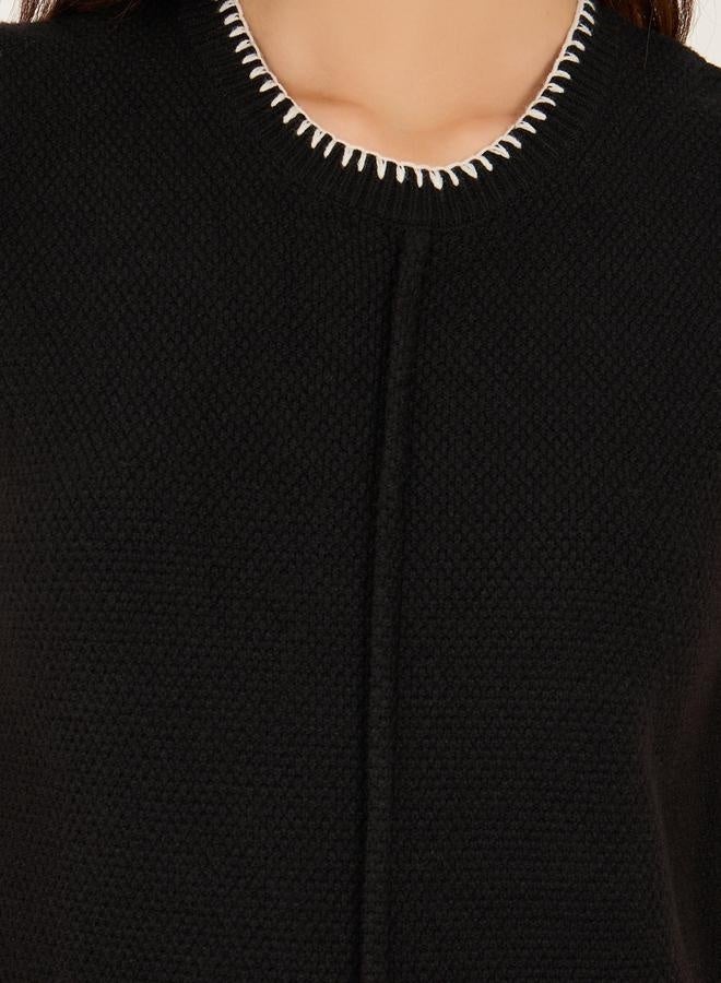 Styli Styli Contrast Stitching Trim Sleeveless Knit Top - Image 3