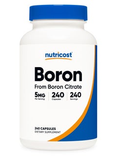 Boron (From Boron Citrate), 5mg Per Serving,240 Serving,240 Capsules - Dietary Supplement