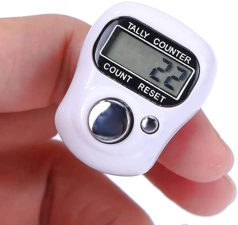 CESHTA 5 Digit Tally Clicker Counter 4 Pcs – Finger Ring Digital Counter Electronic Hand Clicker with Light Portable Counting Machine for Mantra Jap, Cricket Umpire, Head Count & More (Multicolor) (4) - Image 2