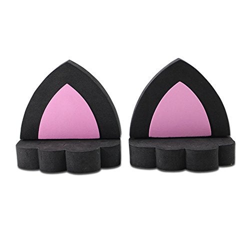 YGMONER Pair of Cat Ears Car Roof Refit Styling EVA Foam 3D Sticker (Black) - Image 3