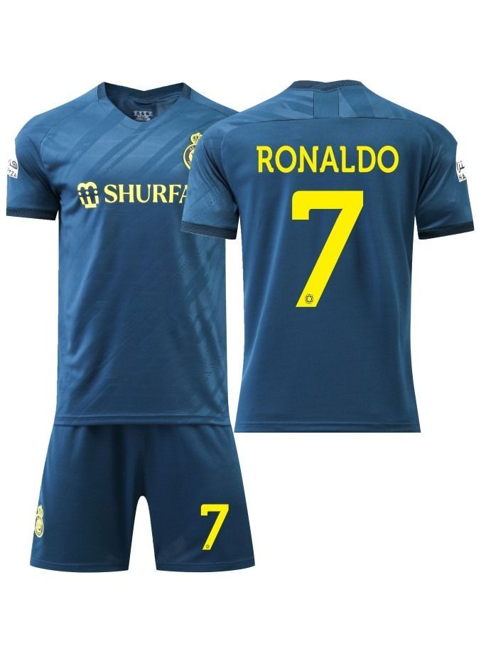 NIBEMINENT M MIAOYAN Saudi Arabia Riyadh Victory Team C Ronaldo same away jersey No. 7 football suit adult children's men's and women's team uniform  - Image 1