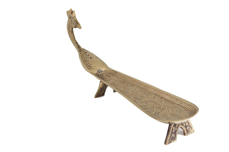 Skywalk Handcrafted Brass Peacock Agarbatti Stand/Brass Incense Stick Holder for Puja - Image 3
