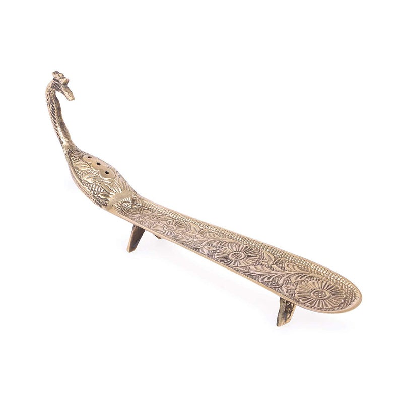 Skywalk Handcrafted Brass Peacock Agarbatti Stand/Brass Incense Stick Holder for Puja - Image 4