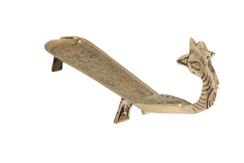 Skywalk Handcrafted Brass Peacock Agarbatti Stand/Brass Incense Stick Holder for Puja - Image 2