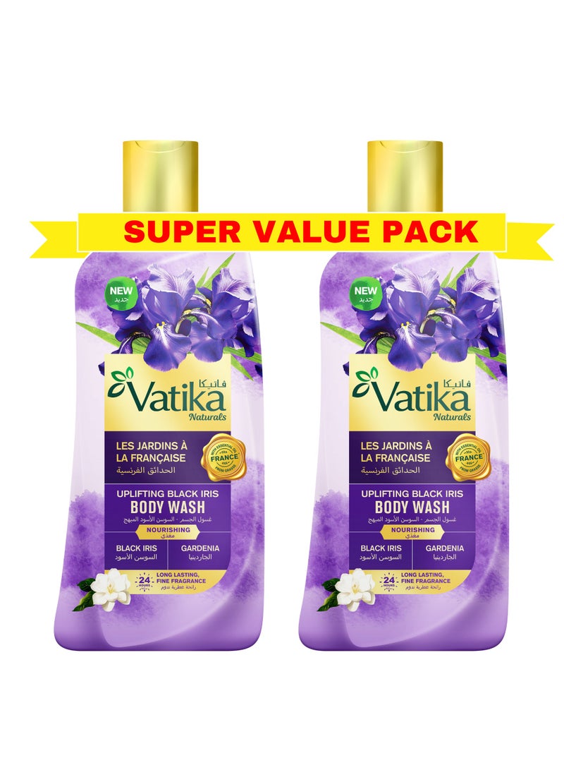 Vatika Naturals Uplifting Black Iris Body Wash 2 x 500ml - Image 1