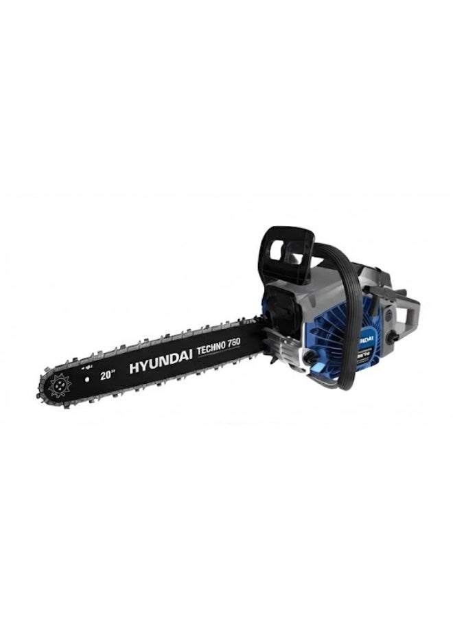 HYUNDAI Petrol Chainsaw Hyundai TECHNO 750 54cc 2kW 20 Inch Guide Bar 11000 RPM Heavy Duty Gasoline Chain Saw for Wood Cutting Forestry and Professional Use - Image 1