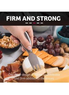 Y&D Cheese Knives Steel Stainless Slicer Cutter Spreader Fork Light Weight One-Piece Silver Design Perfect Gifts for Charcuterie Board  - Image 5