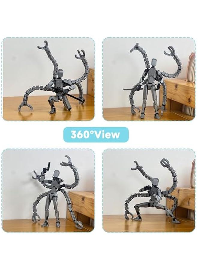 Already Assembled T13 Action Figure Accessories,Dummy 13 T13 Multi-Jointed Movable,for Collectors Desktop Decorations t-13 Movability 3D Printed Toys (Gray) - Image 5