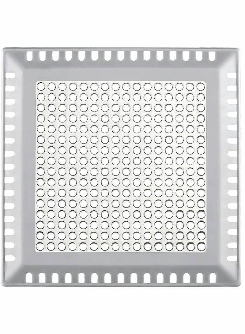 KASTWAVE Square Drain Cover 4.9 in 125 mm Bathroom floor drain filter Square Shower Drain Hair Catcher Shower Drain Strainer Flat Drain Cover for Bathroom Floor Drain No Rust - Image 1