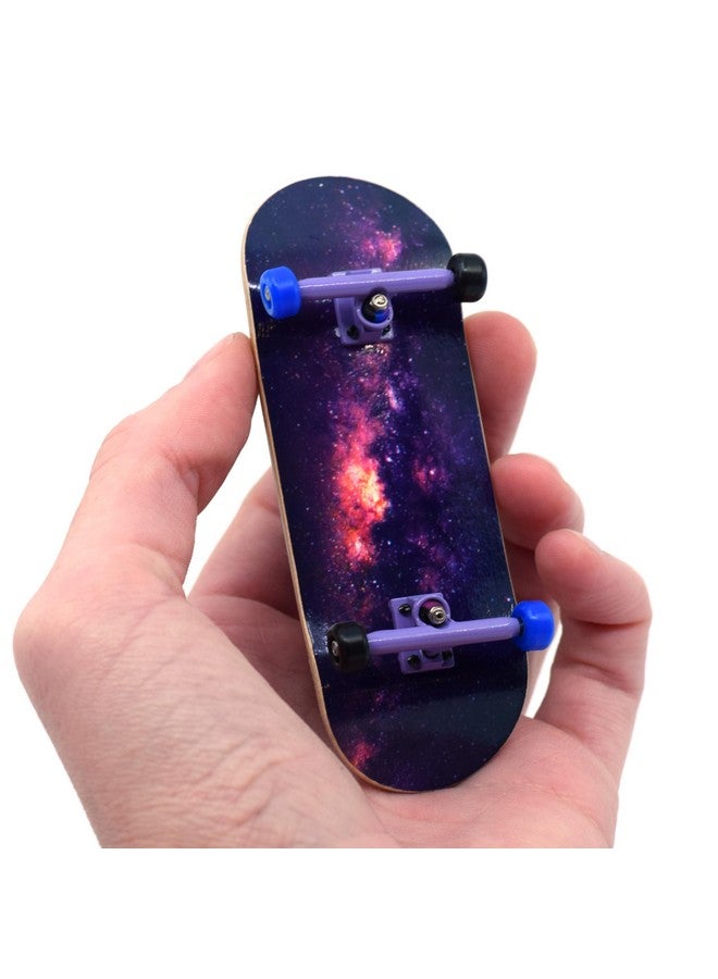 Teak Tuning Gen2 Complete Fingerboard 'Galaxy' Real Heat Transfer Graphic Pro Shape & Size Bearing Wheels Gen2 Pro Trucks 61A Pro Duro Bushings 34Mm X 97Mm Deck - Image 1