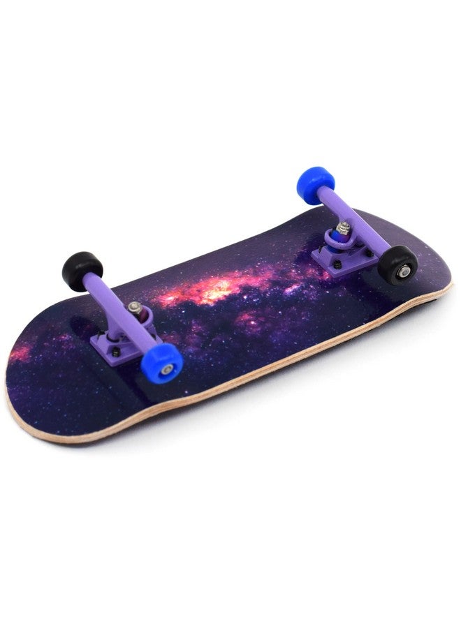 Teak Tuning Gen2 Complete Fingerboard 'Galaxy' Real Heat Transfer Graphic Pro Shape & Size Bearing Wheels Gen2 Pro Trucks 61A Pro Duro Bushings 34Mm X 97Mm Deck - Image 2