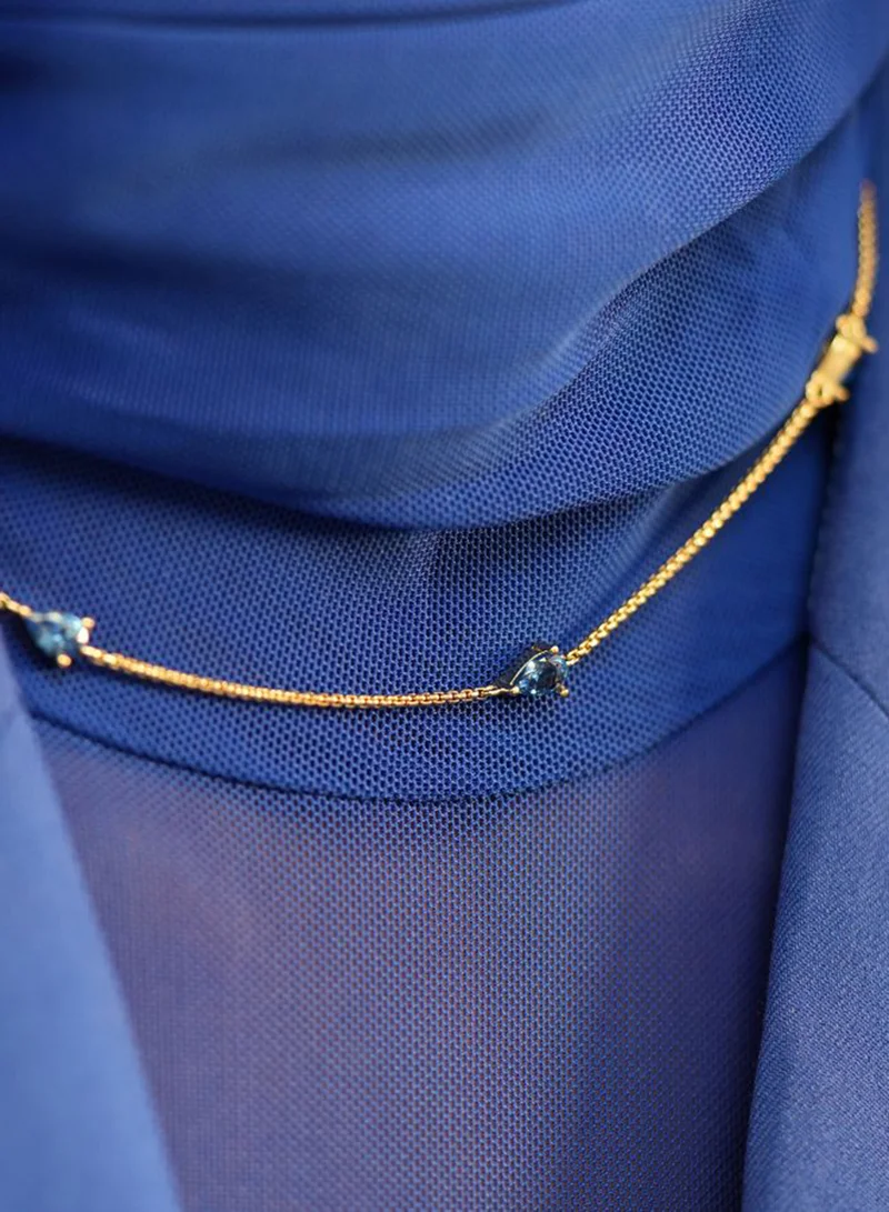 باكلي لندن Zircon Dainty Stud And Choker Set