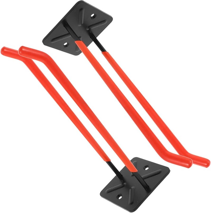 Orange Wall Mount Utility Hooks Heavy Duty Garage Organizer For Tools And Car Tires - Image 2