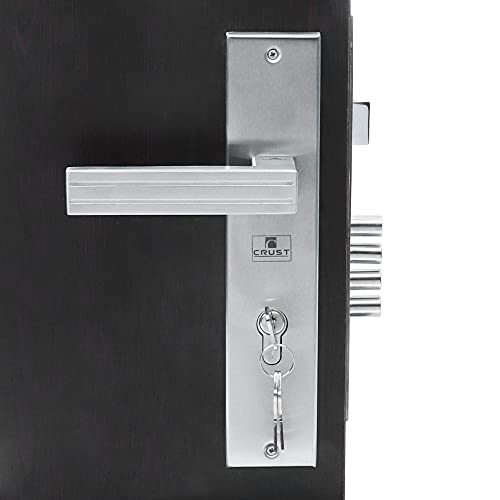 Crust Altroz Premium 10" Plate Mortise Door Lock Handle Set/Mortise Lock with Brass Lock Body and Both Side Key 60mm Brass Cylinder Set with 3 Brass Computer Keys - Image 3