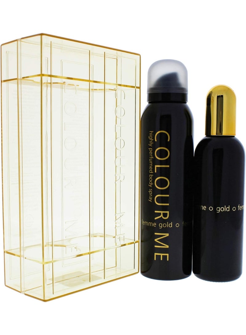 Colour Me Gold Femme Fragrance For Women, Gift Set 250ml - Image 2