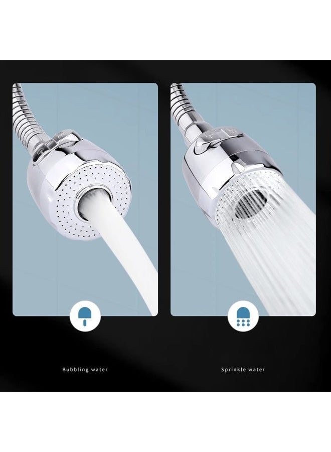 3-Modes Adjustable Kitchen Flexible Faucet Sprayer Attachment 360 ° Rotatable Kitchen Sink Faucet Extender Anti-Splash Faucet Sprayer Head - Image 5