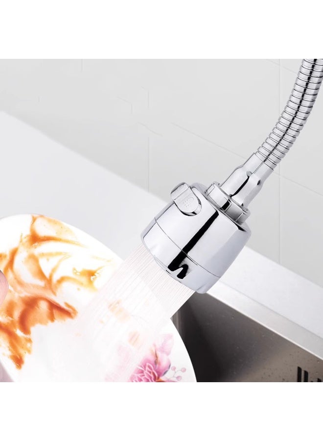 3-Modes Adjustable Kitchen Flexible Faucet Sprayer Attachment 360 ° Rotatable Kitchen Sink Faucet Extender Anti-Splash Faucet Sprayer Head - Image 2