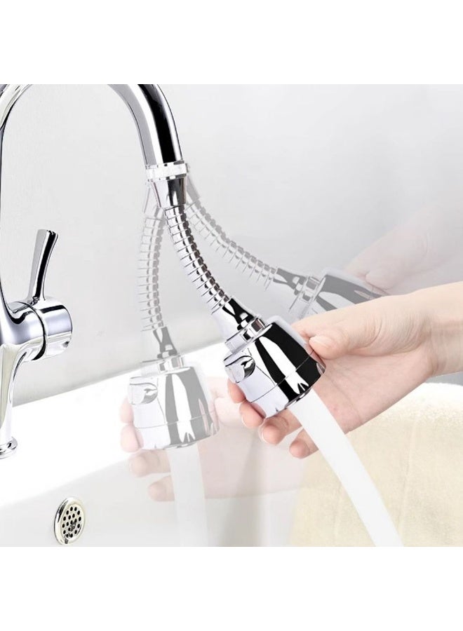 3-Modes Adjustable Kitchen Flexible Faucet Sprayer Attachment 360 ° Rotatable Kitchen Sink Faucet Extender Anti-Splash Faucet Sprayer Head - Image 3
