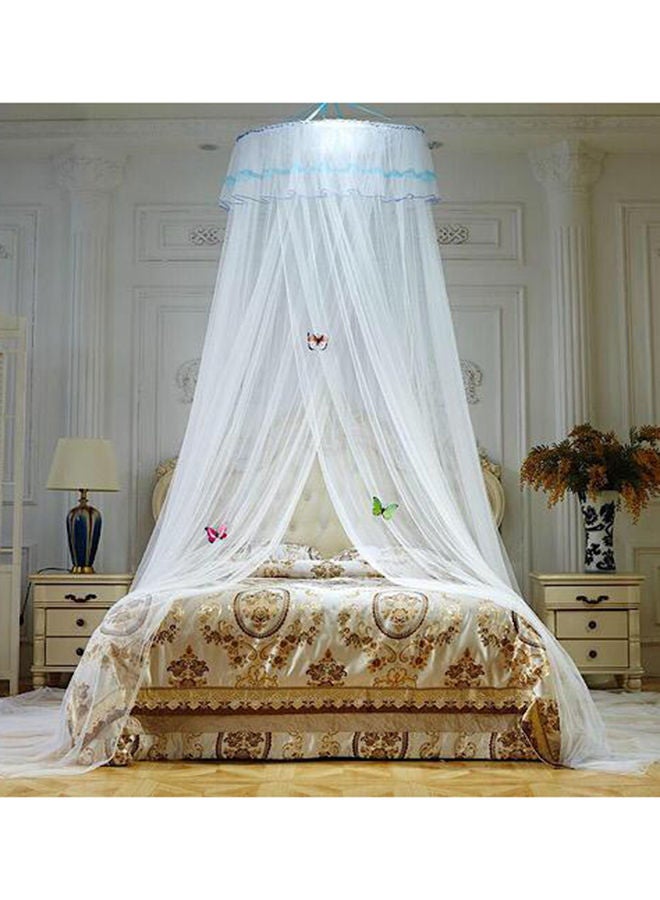 NIBEMINENT Round Dome Canopy Net Polyester White 0.65meter