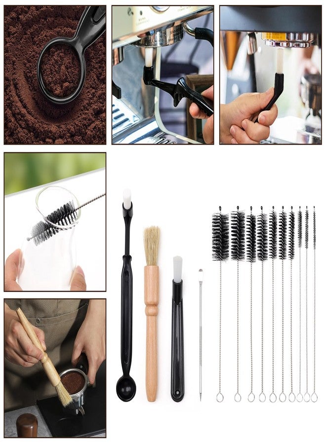 Meiwlong 14 PCS Coffee Grinder Cleaning Brush Set,Espresso Machine Cleaning Brush Kit, Multifunctional Burr Cleaner Brushes Bristle Tools for Barista Home Kitchen Commercial Use - Image 4