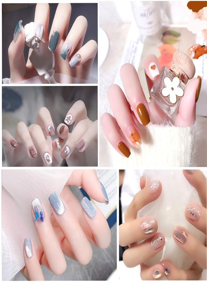 FEBSNOW 1000PCS Acrylic Nails 10 Sizes Artificial Half Cover False Flake Tips for Nail Salon, Shop, DIY Art - Ballerina Short French Nail Tips - Image 5