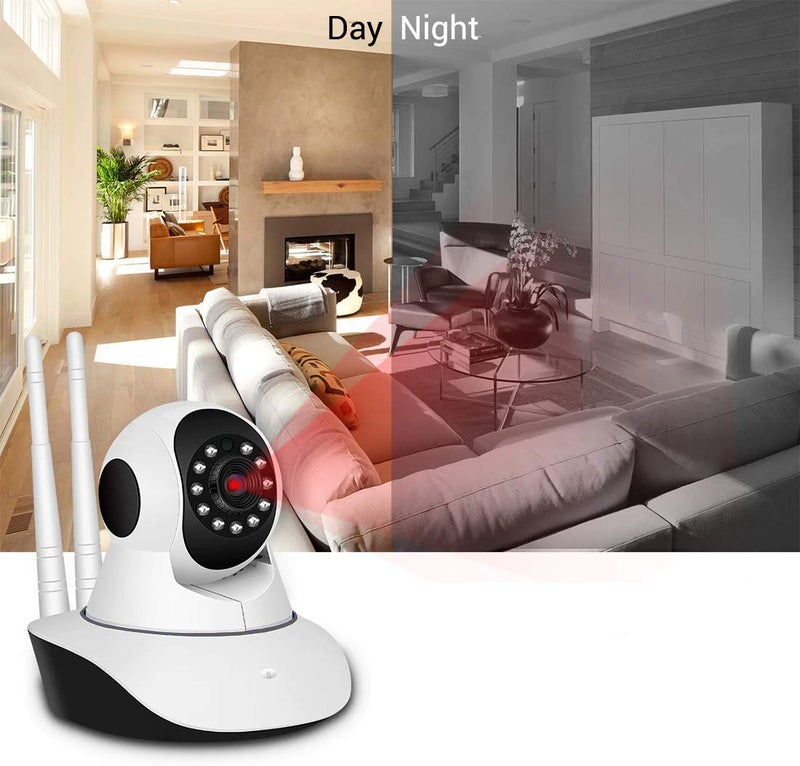 SNARIYOVSN SNARIYOVSN Wireless Home and Office Ultra HD 720P IP CCTV Security Camera Protection with WiFi Wireless Connectivity White Pack1  - Image 3
