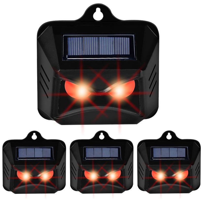 Triumpeek Animal Repeller, Solar Powered Predator Eye Nighttime Animal Deterrent Devices with Red LED Lights, Night Guard Animal Repellent Scares Coyote Skunk Raccoon Deer Away from Yard Chicken Coop - Image 1
