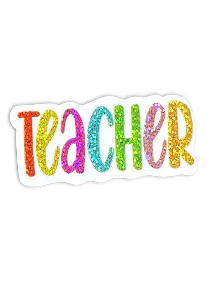 Mintolex Colorful Teacher Pin Glitter Graduation Lapel Brooch Pins Cute Teacher Appreciation Gifts for Clothes Backpacks Hats Accessories, Tchr - Image 1