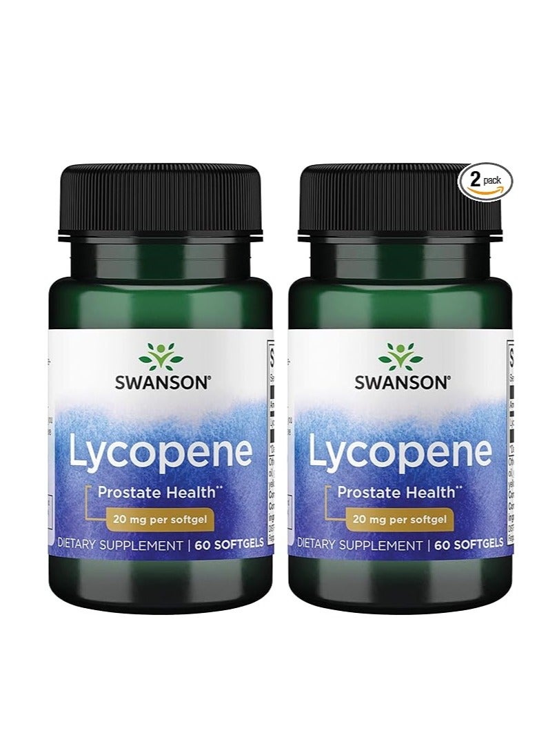 سوانسون عبوة الليكوبين لصحة البروستاتا مكونة من مكملين 60 كبسولة هلامية