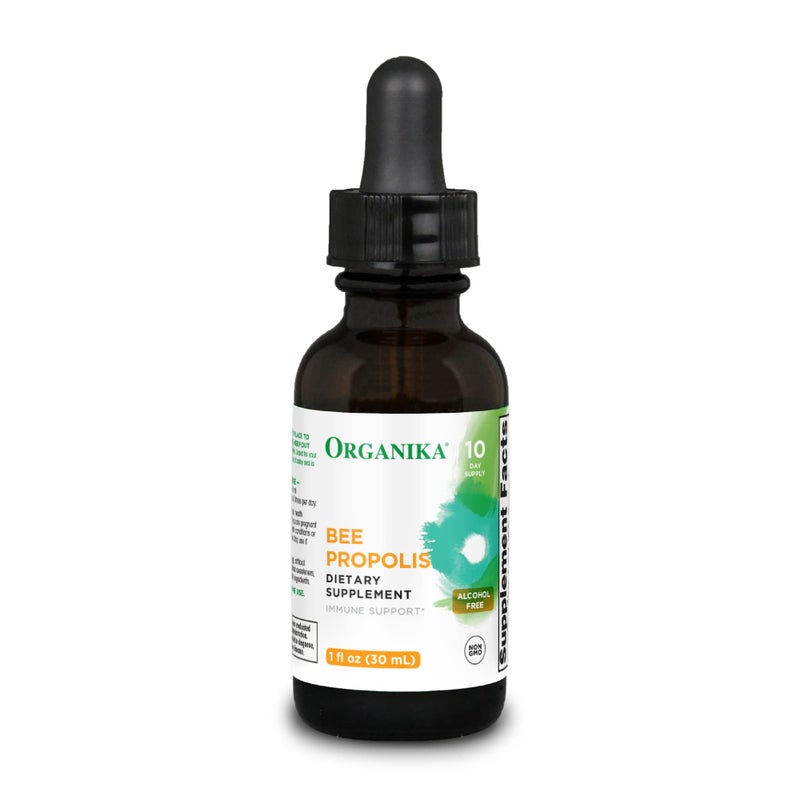 Organika Bee Propolis – Natural Immune Support and Sore Throat Relief – Gluten Free, Antioxidant Supplement - Alcohol Free Liquid, 30 ml - Image 1