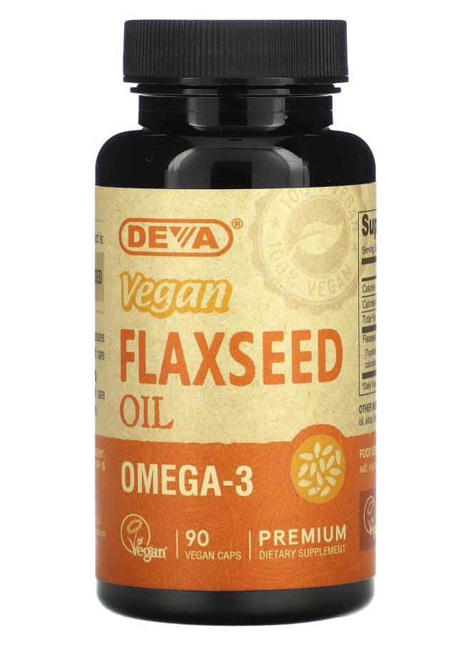 Deva Premium Vegan Flaxseed Oil 90 Vegan Caps 