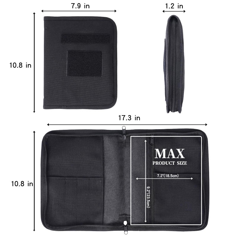 VEPKOIT Military Notebook Cover with 6 Ring Binder, Military Padfolio Ring Binder with Zippered Portfolio Organizer, Detachable A5 Notebook Holder and Travelers Notebook Cover,Tactical Notebook Cover for Army - Image 5