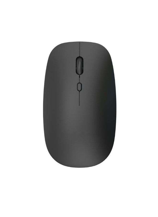 NIBEMINENT Slim Wireless Mouse, Rechargeable Wireless Mouse Large Capacity Battery for Laptop for Computer for Tablet (Black)  - Image 1
