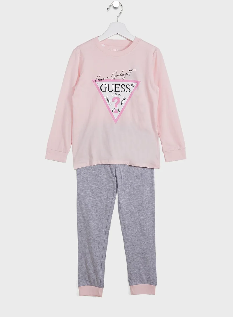 GUESS Kids Logo T-Shirt & Pants Set