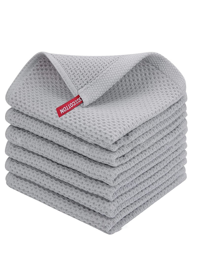 100% cotton waffle cleaning cloths, suitable for home kitchen use, reusable cleaning cloth set. (with hook)