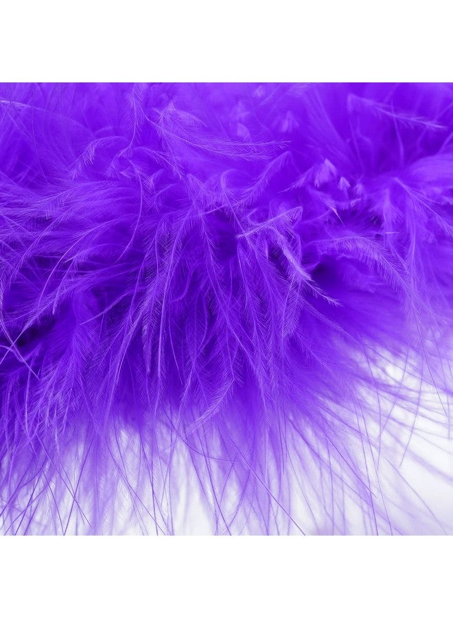 Dxhycc 2 Yards Marabou Feather Boa for Crafts Wedding Party Halloween Costume Christmas Tree Decoration 20 Grams, Purple - Image 4