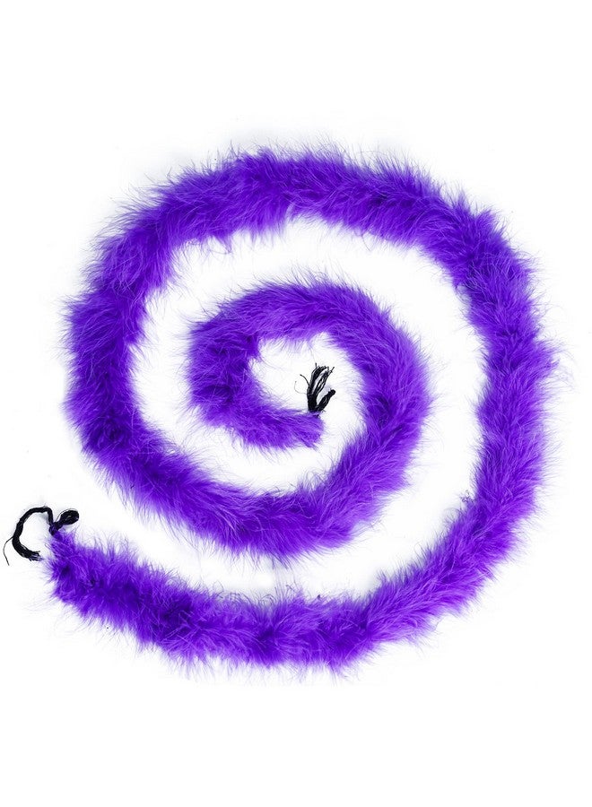 Dxhycc 2 Yards Marabou Feather Boa for Crafts Wedding Party Halloween Costume Christmas Tree Decoration 20 Grams, Purple - Image 1