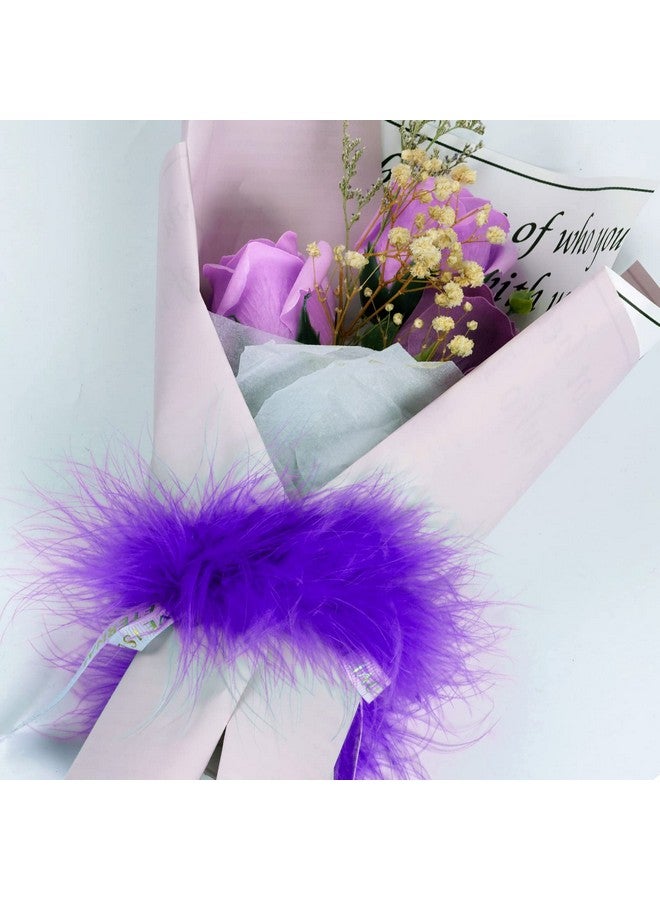 Dxhycc 2 Yards Marabou Feather Boa for Crafts Wedding Party Halloween Costume Christmas Tree Decoration 20 Grams, Purple - Image 5