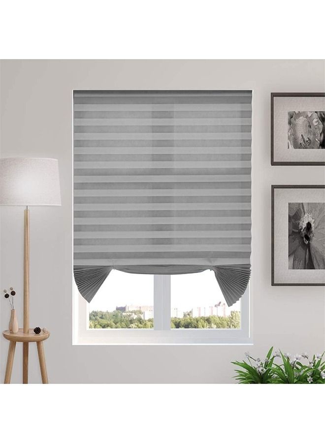 Arabest Pleated Window Shades, Blackout Pleated Paper Shade Light Filtering Non-woven Blinds Window, Easy to Install for Bedroom, Bathroom, Living Room, Kitchen (Grey, 90 X 150 cm) - Image 4