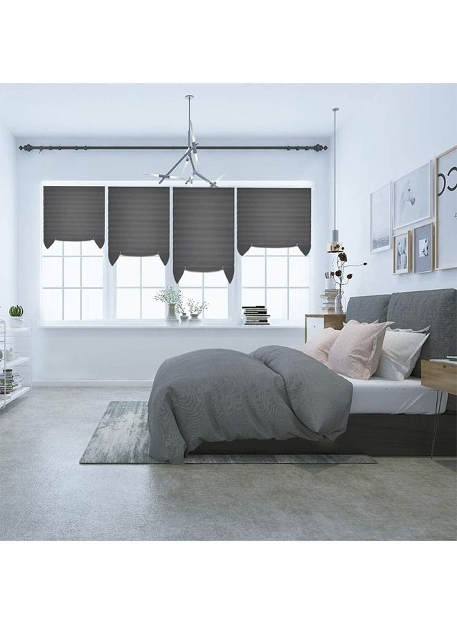 Arabest Pleated Window Shades, Blackout Pleated Paper Shade Light Filtering Non-woven Blinds Window, Easy to Install for Bedroom, Bathroom, Living Room, Kitchen (Grey, 90 X 150 cm) - Image 5