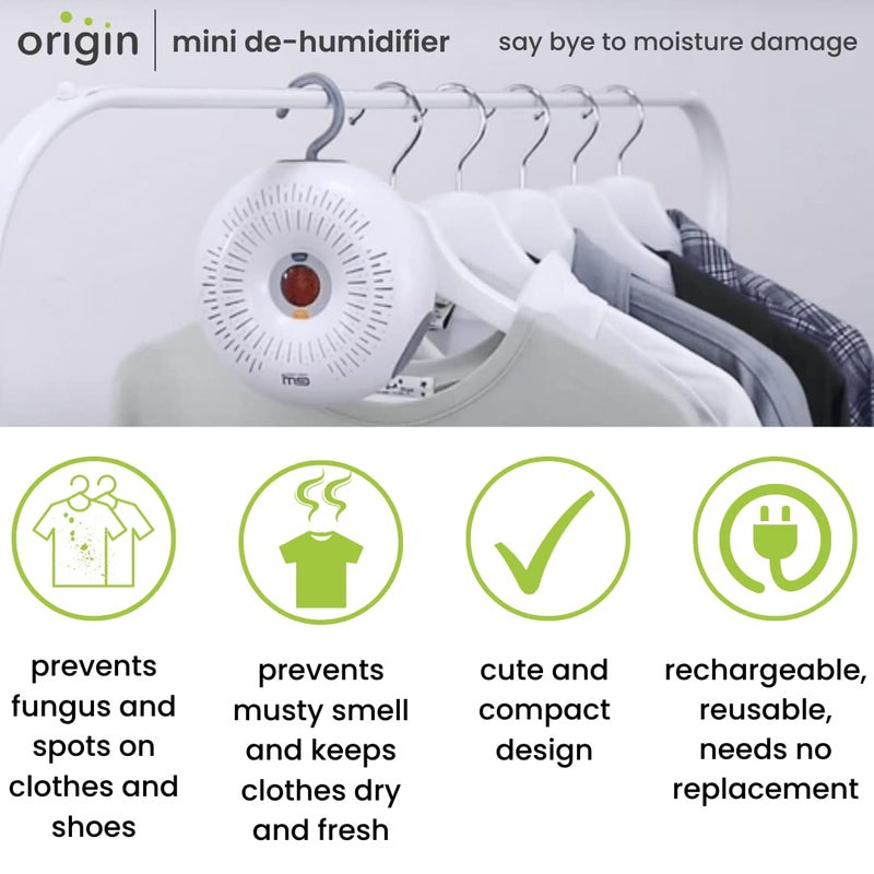 Origin De Humidifiers Origin Moisture Absorber Mini Dehumidifier With Natural Silica Gel Removes Excess Moisture Musty Smell Use For Wardrobe Study Food Storage Cabinet SafeCar - Image 5