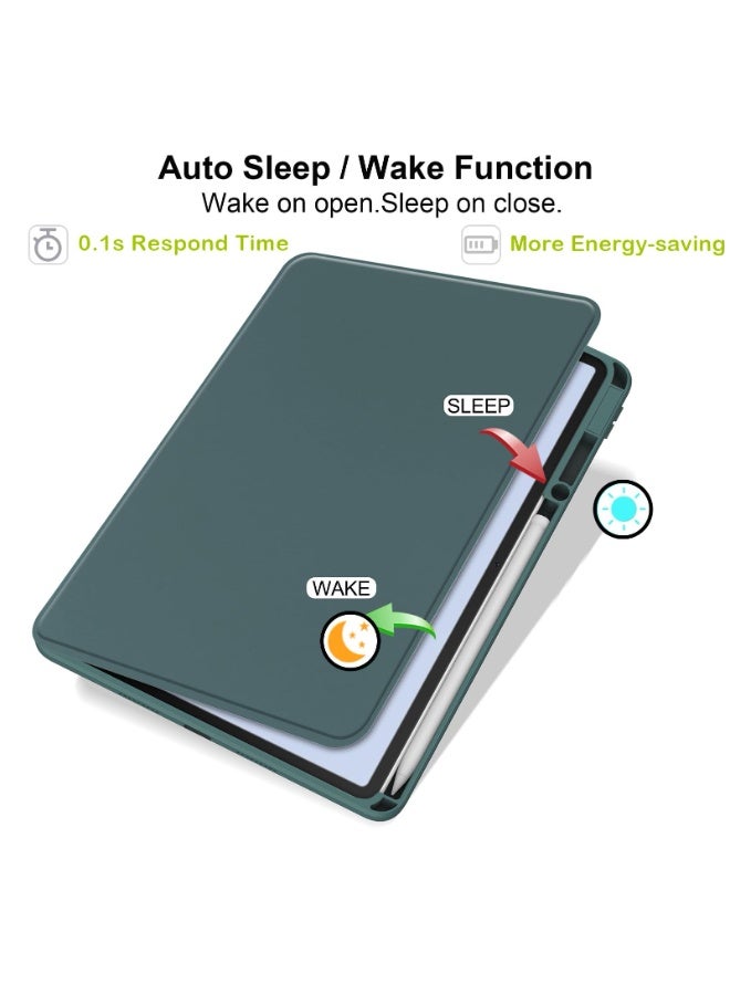 eGreen99 for HUAWEI MatePad 12X Case Cover,Tablet Protective Case, Acrylic 360 ° Rotating Design, Automatic Wake-up/sleep, Soft Leather,Green - Image 2